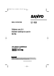 Mode d’emploi Sanyo CLT-9920 Téléphone sans fil