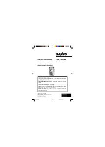 Mode d’emploi Sanyo TRC-540M Enregistreur de cassettes