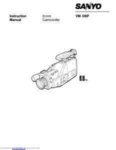 Handleiding Sanyo VM-D6P Camcorder