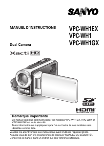 Mode d’emploi Sanyo VPC-WH1 Xacti Caméscope