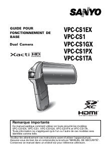 Mode d’emploi Sanyo VPC-CS1PX Xacti Caméscope