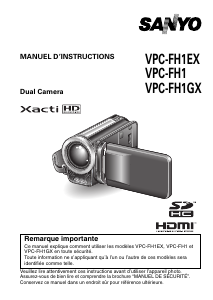 Mode d’emploi Sanyo VPC-FH1EX Xacti Caméscope