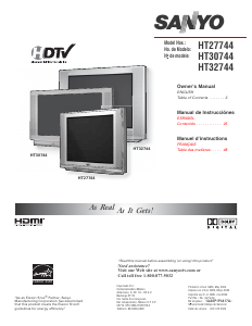 Manual Sanyo HT27744 Television