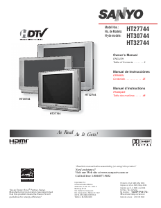 Manual de uso Sanyo HT30744 Televisor