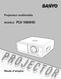 Mode d’emploi Sanyo PLV-1080HD Projecteur