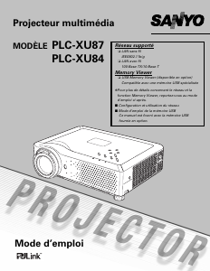 Mode d’emploi Sanyo PLC-XU87 Projecteur