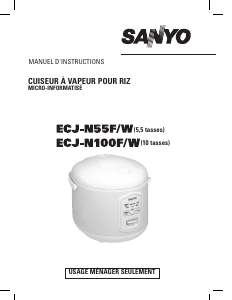 Mode d’emploi Sanyo ECJ-N55F Cuiseur à riz