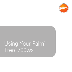 Manual Palm Treo 700wx Mobile Phone