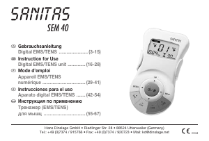 Manual Sanitas SEM 40 TENS Device