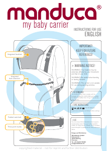 Manual Manduca My Baby Baby Carrier