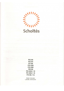 Mode d’emploi Scholtès FG 636.1 G Four