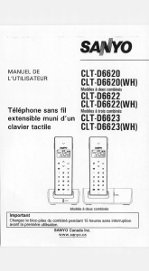 Mode d’emploi Sanyo CLT-D6620 Téléphone sans fil