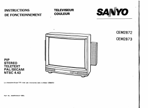 Mode d’emploi Sanyo CEM2872 Téléviseur