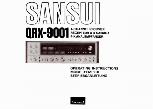 Mode d’emploi Sansui QRX-9001 Récepteur