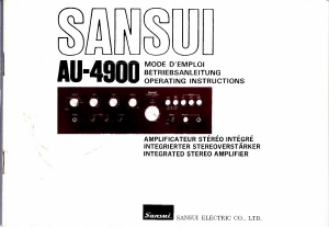 Bedienungsanleitung Sansui AU-4900 Verstärker