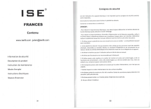 Mode d’emploi ISE SY-328 Plateforme vibrante