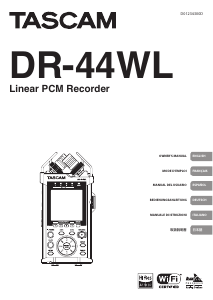 Manual Tascam DR-44WL Audio Recorder