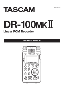 Handleiding Tascam DR-100 Mk II Audiorecorder