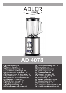 Manual Adler AD 4078 Liquidificadora