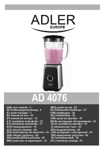 Manual Adler AD 4076 Liquidificadora