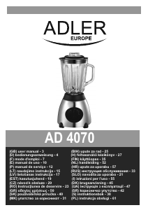 Bedienungsanleitung Adler AD 4070 Standmixer