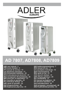 Manuale Adler AD 7809 Termoventilatore