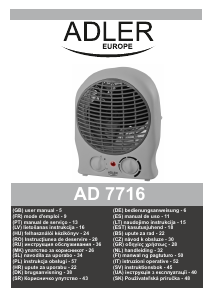 Manual Adler AD 7716 Radiator