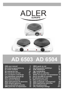 Manual de uso Adler AD 6504 Placa