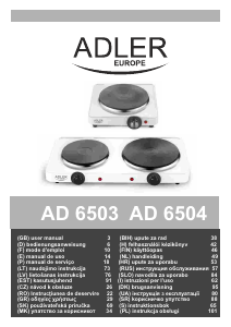 Manuál Adler AD 6503 Varná deska