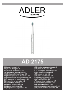 Посібник Adler AD 2175 Електрична зубна щітка