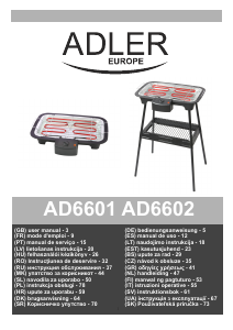 Bruksanvisning Adler AD 6602 Utegrill