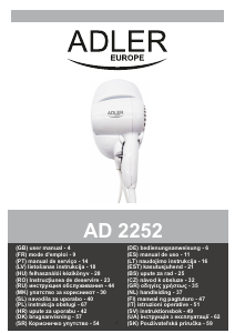 Mode d’emploi Adler AD 2252 Sèche-cheveux