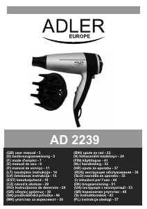 Mode d’emploi Adler AD 2239 Sèche-cheveux