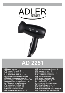 Mode d’emploi Adler AD 2251 Sèche-cheveux