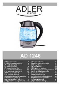 Bruksanvisning Adler AD 1246 Vattenkokare