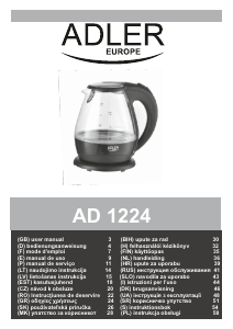 Instrukcja Adler AD 1224 Czajnik