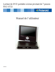 Mode d’emploi Polaroid PDU-0733 Lecteur DVD