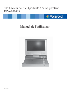 Mode d’emploi Polaroid DPA-10040K Lecteur DVD