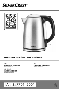 Manual de uso SilverCrest SWKE 3100 B1 Hervidor
