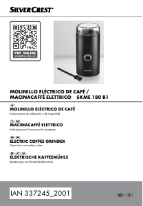 Manual de uso SilverCrest SKME 180 B1 Molinillo de café