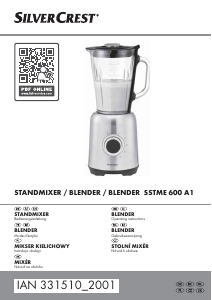 Instrukcja SilverCrest SSTME 600 A1 Blender