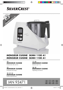 Manual SilverCrest SKMH 1100 A1 Food Processor