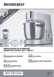 Manual SilverCrest SKV 1200 A1 Food Processor