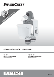 Manual SilverCrest SKM 550 B1 Food Processor