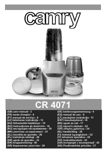 Manual Camry CR 4071 Blender