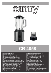 Instrukcja Camry CR 4058 Blender