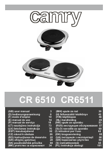 Mode d’emploi Camry CR 6511 Table de cuisson