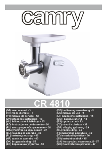 Manual Camry CR 4810 Picadora de carne