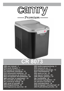 Εγχειρίδιο Camry CR 8073 Παγομηχανή