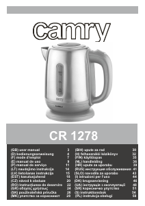Руководство Camry CR 1278 Чайник